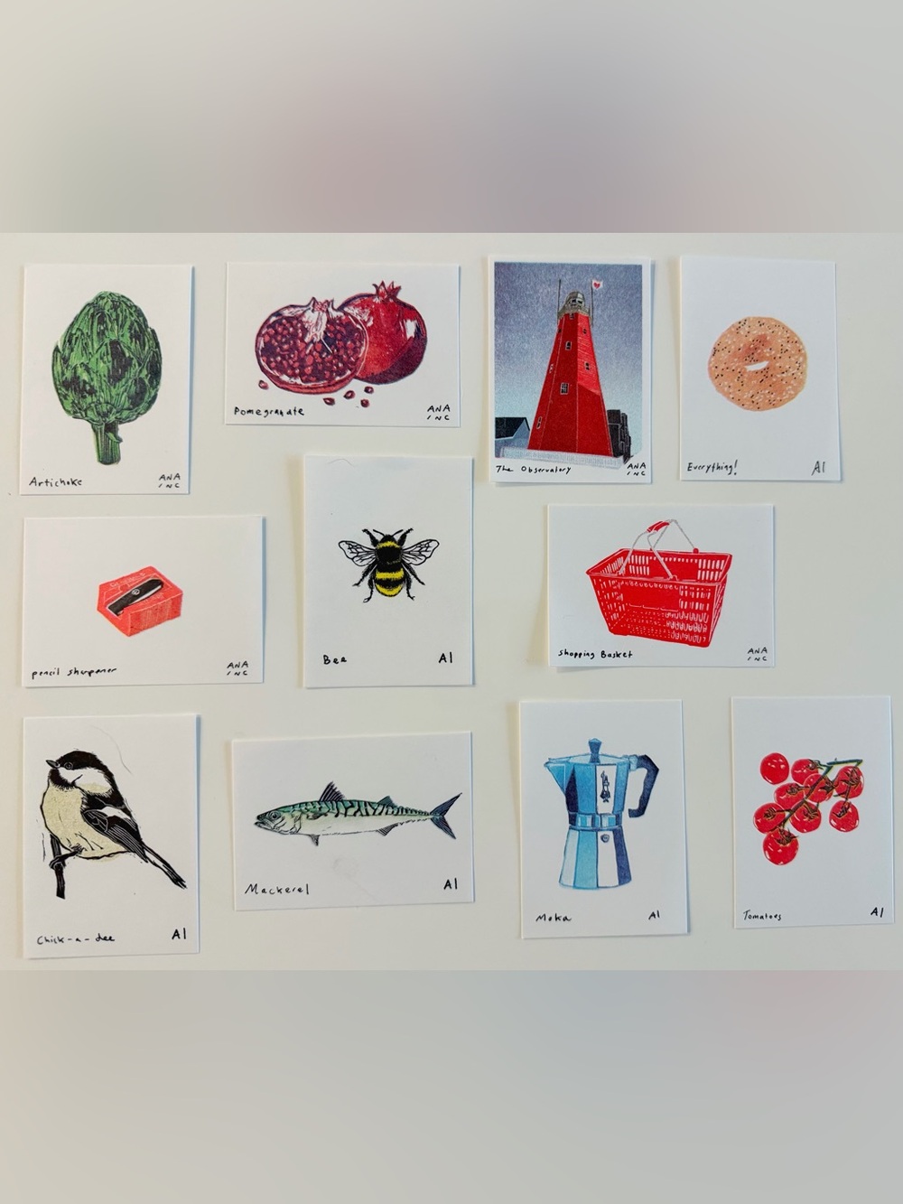 Set of 11 Inciardi art prints